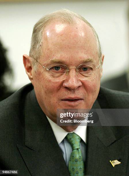 Supreme Court Justice Anthony Kennedy appears before the House Appropriations Committee in Washington, DC, March 17, 2004 to discuss the Fiscal Year...