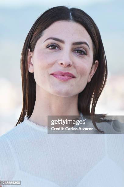 Actress Barbara Lennie receives the 'L'Oreal Belleza Comprometida' award during the 21th Malaga Film Festival at the AC Hotel on April 19, 2018 in...