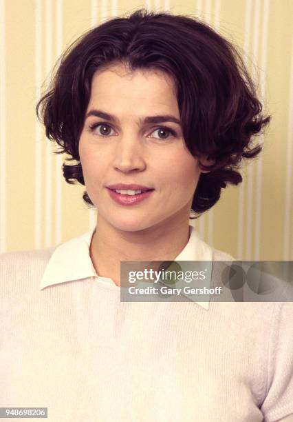 Portrait of English actress Julia Ormond at the Essex House, New York, New York, November 20, 1995. She was there during a press junket for her film...