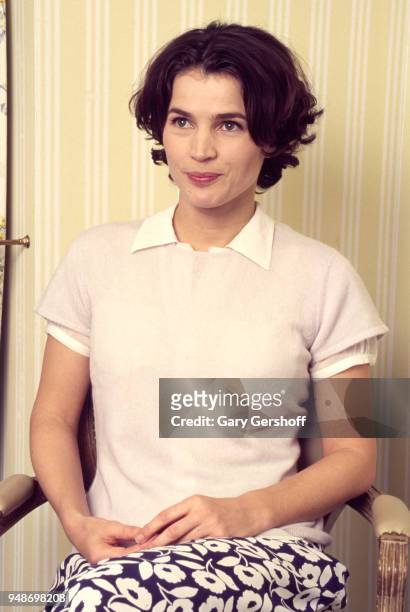 Portrait of English actress Julia Ormond at the Essex House, New York, New York, November 20, 1995. She was there during a press junket for her film...