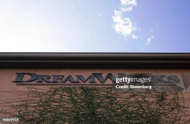 The DreamWorks logo appears over the front gates of DreamWorks Animation SKG Inc. Offices in Glendale, Calif on Thursday, October 28 the day of the...