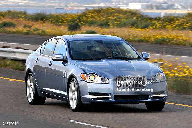 The 2009 Jaguar XF sedan is driven in San Diego, California, U.S., on Monday, March 31, 2008. Tata Motors Ltd., the Indian automaker that's buying...