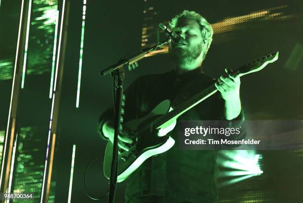 Joe Newman of Alt-J performs in support of the band's "Relaxer" release at the Bill Graham Civic Auditorium on April 18, 2018 in San Francisco,...