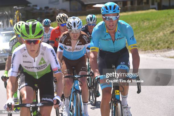 Hubert Dupont of France and Team AG2R La Mondiale / Davide Villella of Italy and Astana Pro Team / during the 42nd Tour of the Alps 2018, Stage 4 a...