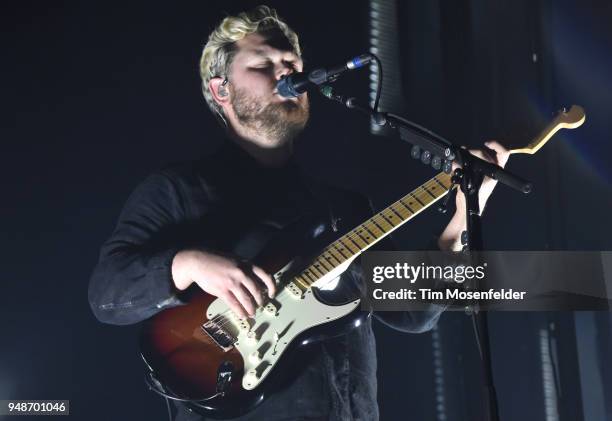 Joe Newman of Alt-J performs in support of the band's "Relaxer" release at the Bill Graham Civic Auditorium on April 18, 2018 in San Francisco,...