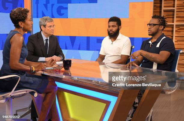 Rashon Nelson and Donte Robinson, the two men arrested at a Starbucks, tell their story on "Good Morning America," Thursday, April 19 airing on the...