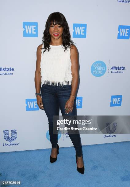 Monique Coleman attends WE Day California at The Forum on April 19, 2018 in Inglewood, California.