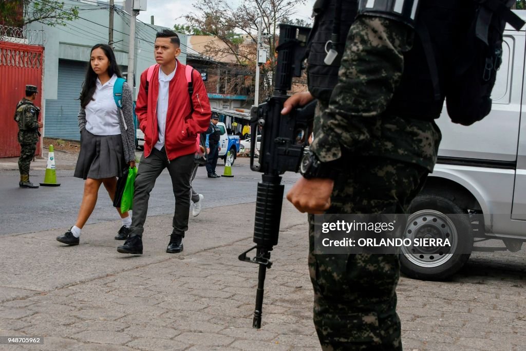 HONDURAS-CRIME-VIOLENCE-EDUCATION-SECURITY