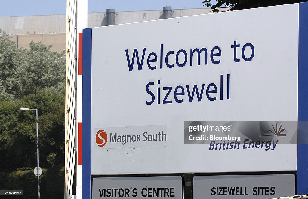 The main entrance sign for the Sizewell nuclear power plants