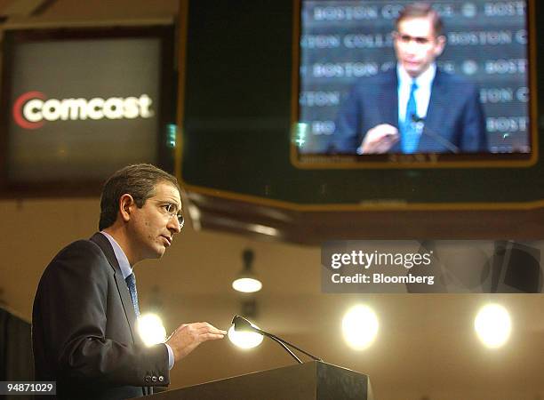 Comcast Corp. President and CEO Brian Roberts speaks at the Boston College Finance Conference in Boston, Massachusetts, on Friday, March 12, 2004.