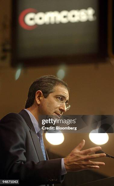 Comcast Corp. President and CEO Brian Roberts speaks at the Boston College Finance Conference in Boston, Massachusetts, on Friday, March 12, 2004.