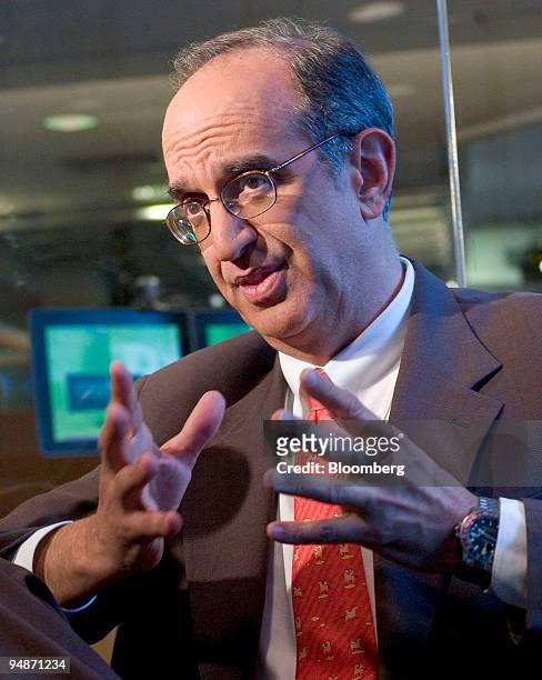 Michael Cherkasky, chairman and CEO of Marsh & McLennan Cos Inc., speaks during an interview in New York on October 26, 2004.