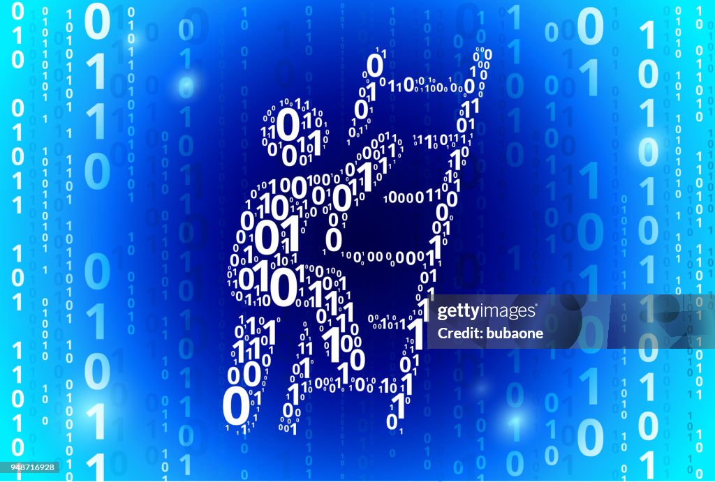 Ladder Of Success Binary Code Blue Vector Pattern Background High-Res ...