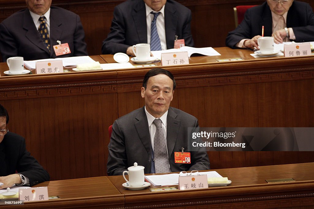 Wang Qishan, member of the Political Bureau of the Chinese C