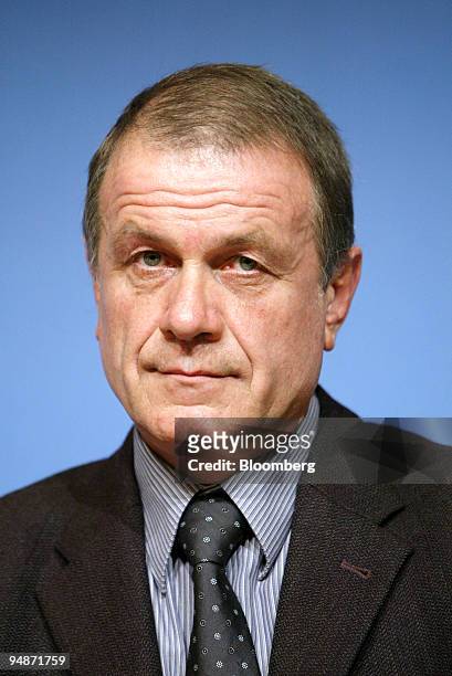 Pierre Combe, Chief Executive Officer of Cosmetyl, listens during the Exportation Conference 2004 in Paris, France, Monday, October 25, 2004.