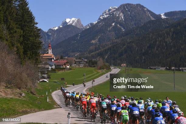 Peloton / Mountains / Landscape / during the 42nd Tour of the Alps 2018, Stage 4 a 134,4km stage from Chiusa/Klausen to Lienz on April 19, 2018 in...