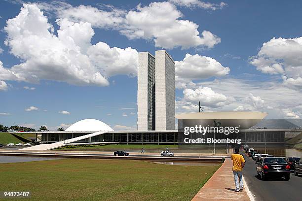 The exterior of Brazil's National Congress Building is pictured on january 25, 2006 in Brasilia, Brazil