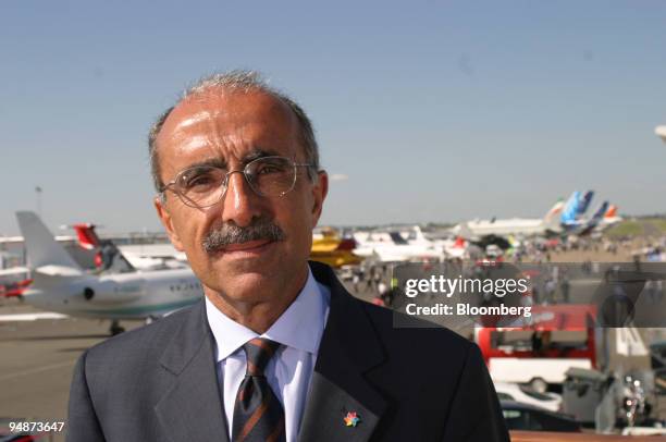 Filippo Bagnato, CEO of Avions de Transport Regio poses after at the 46th International Paris Airshow, le Bourget, France, Monday, June 13, 2005.