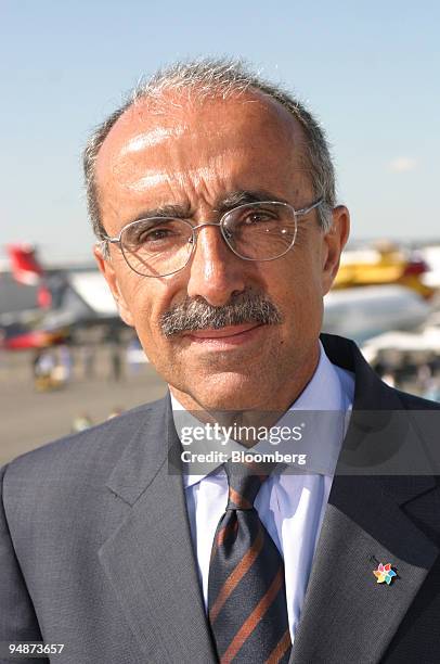 Filippo Bagnato, CEO of Avions de Transport Regio poses after at the 46th International Paris Airshow, le Bourget, France, Monday, June 13, 2005.