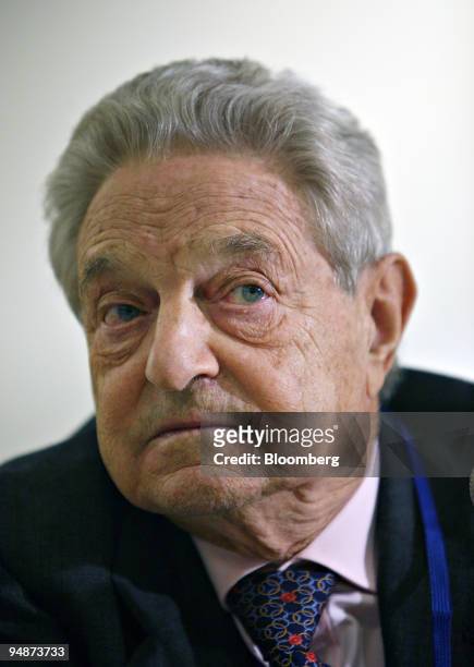 George Soros, chairman of Soros Fund Management, speaks during a news conference at the annual meetings of the World Bank and the International...