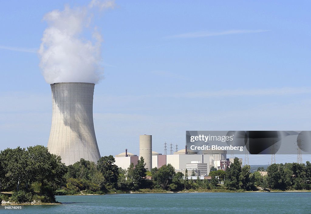 The Tricastin nuclear power station, operated by EDF, stands