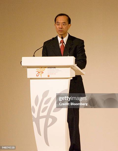 George Yeo, Singapore's minister of foreign affairs, speaks at the opening ceremony of the 41st Association of Southeast Asian Nations Ministerial...