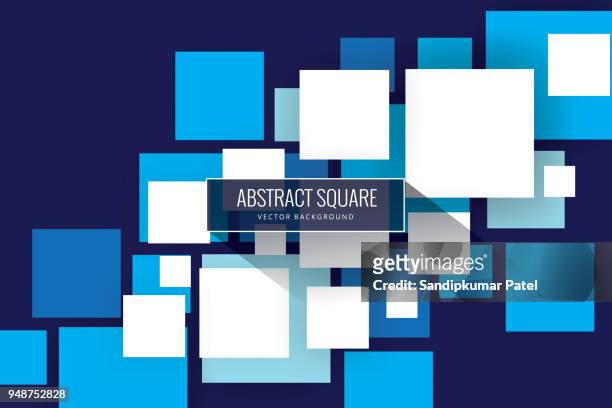 abstract squares background - square composition stock illustrations