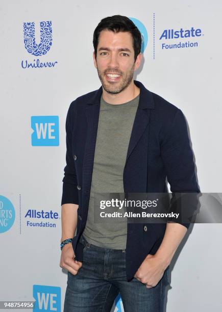 Drew Scott attends WE Day California at The Forum on April 19, 2018 in Inglewood, California.