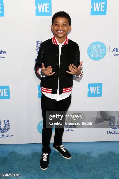 Lonnie Chavis attends WE Day California at The Forum on April 19, 2018 in Inglewood, California.