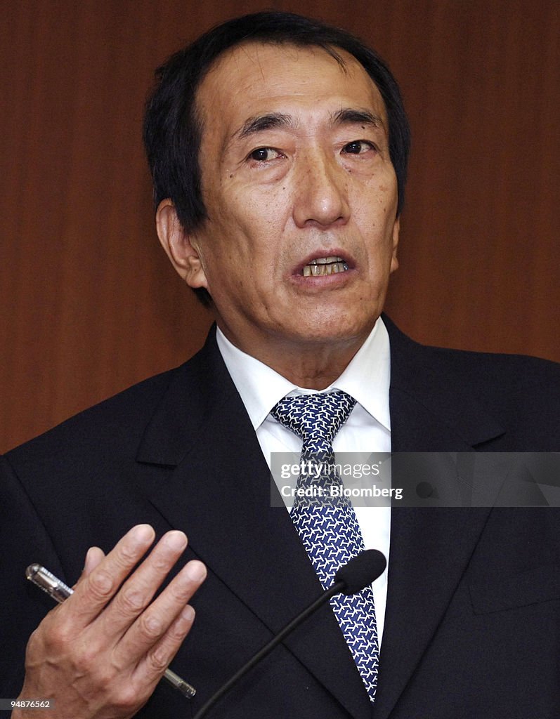 NTT DoCoMo Inc. President and CEO Masao Nakamura speaks to r
