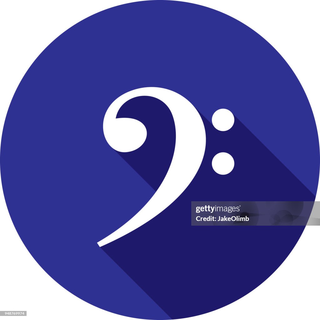 Bass Clef Icon Silhouette