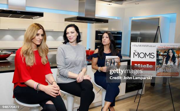 Denise Albert and Melissa Musen Gerstein join Laura Prepon as she visits THE MOM'S at Miele Experience Center on April 19, 2018 in New York City.