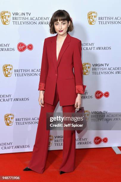 Ellise Chappell attends the Virgin TV BAFTA nominees' party at Mondrian London on April 19, 2018 in London, England.