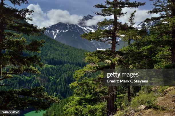 this washington land - diablo lake stock-fotos und bilder