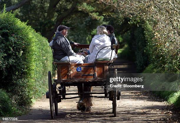 Some visitors to the island of Sark, seen enjoying one of the available modes of transport in the Channel Islands, UK, October 5 2004. In 1993,...