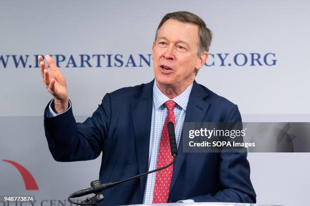 John Hickenlooper, Governor of Colorado, speaking at the Restoring Our Democracy program at the Bipartisan Policy Center.