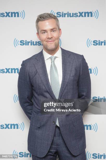 Television personality of "Million Dollar Listing New York", Ryan Serhant visits SiriusXM Studios on April 19, 2018 in New York City.