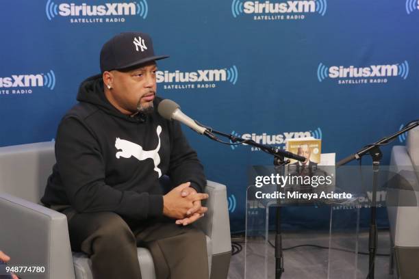 Businessman, investor, television personality, Daymond John visits SiriusXM Studios on April 19, 2018 in New York City.