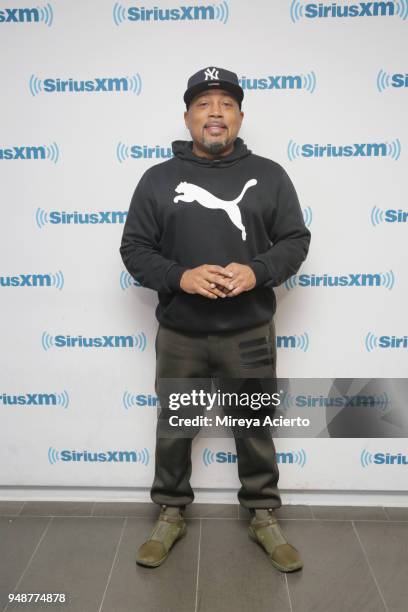 Businessman, investor, television personality, Daymond John visits SiriusXM Studios on April 19, 2018 in New York City.