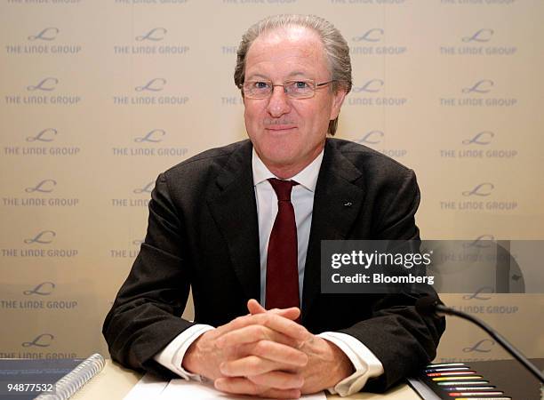 Wolfgang Reitzle, chief executive officer of The Linde Group, arrives for the presentation of the company's 2007 results in Munich, Germany, on...