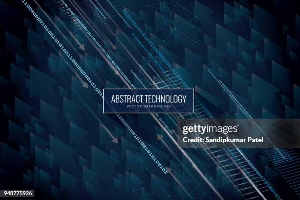 abstract technology innovation concept - arrow pattern background stock illustrations
