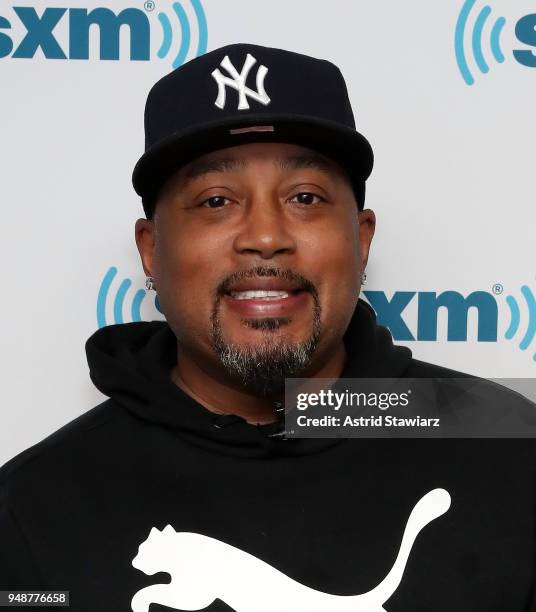 Entrepreneur and author Daymond John visits the SiriusXM studios for SiriusXMÕs Town Hall series at SiriusXM Studios on April 19, 2018 in New York...