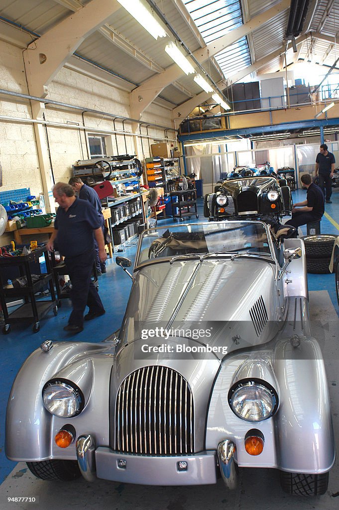A Morgan V6 under construction at the Morgan Motor Company L