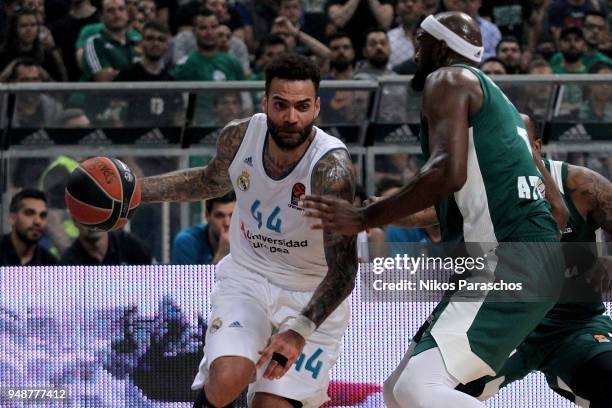 Jeffery Taylor, #44 of Real Madrid in action during the Turkish Airlines Euroleague Play Offs Game 2 between Panathinaikos Superfoods Athens v Real...