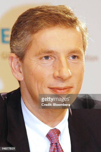 Siemens Chief Executive Klaus Kleinfeld listens at a press conference in Munich, Germany, Tuesday, June 7, 2005. Siemens AG, Germany's biggest...