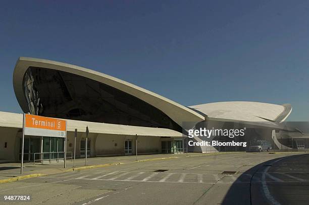 John F. Kennedy International Airport's famed Terminal 5, designed by Eero Saarinen, is pictured on October 1, 2004. An exhibition titled 'Terminal...