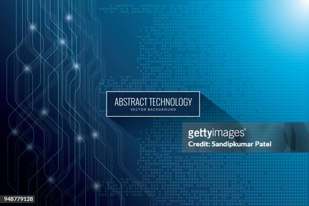 hi-tech digital communication concept on the blue background - digital stock illustrations