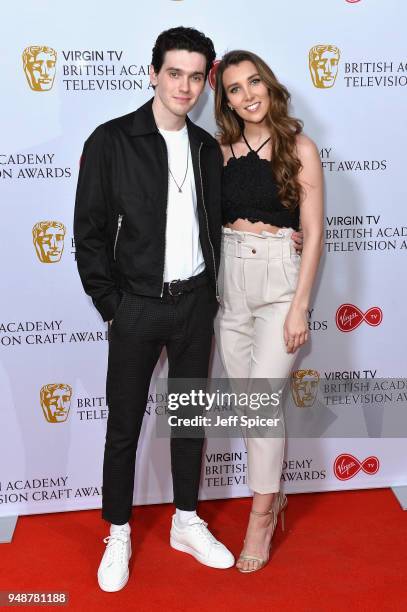 Jack Rowan and Lucy Anne Lusardi attend the Virgin TV BAFTA nominees' party at Mondrian London on April 19, 2018 in London, England.