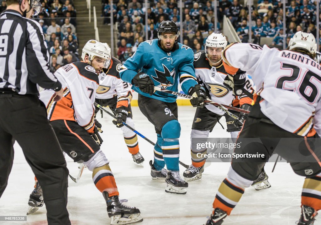 NHL: APR 16 Stanley Cup Playoffs First Round Game 3 - Ducks at Sharks