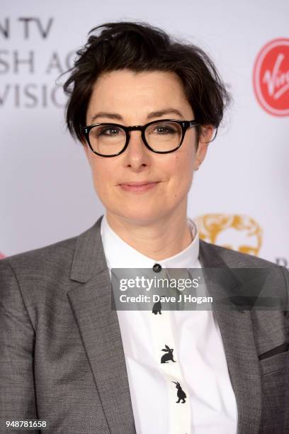 Sue Perkins attends the Virgin TV BAFTA nominees' party at Mondrian London on April 19, 2018 in London, England.
